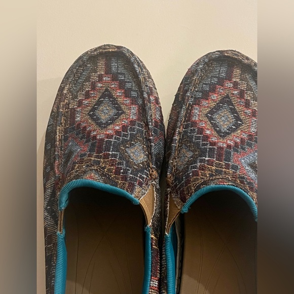 Twisted X Women's Zero-X Slip-On Shoes - Moc Toe Tan 10 Medium Blue Tan Comfort - Picture 3 of 11